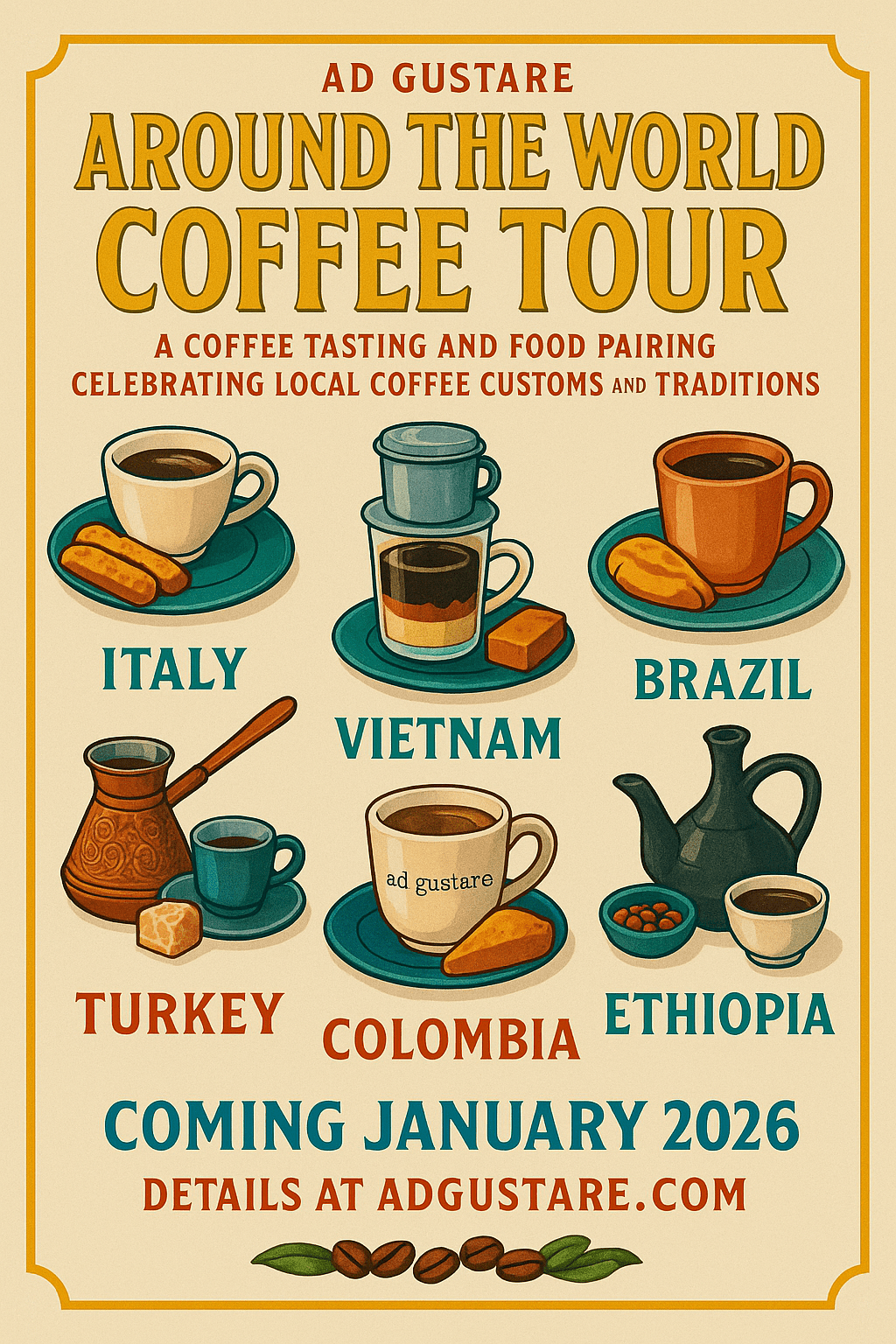 Around the World - Monthly Ticketed Event, 2026 Dates TBD